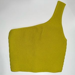 Aritzia/Babaton cropped tank/one shoulder